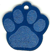 Blue Dog Paw pet tag