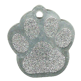 Stainless steel Dog Paw pet tag